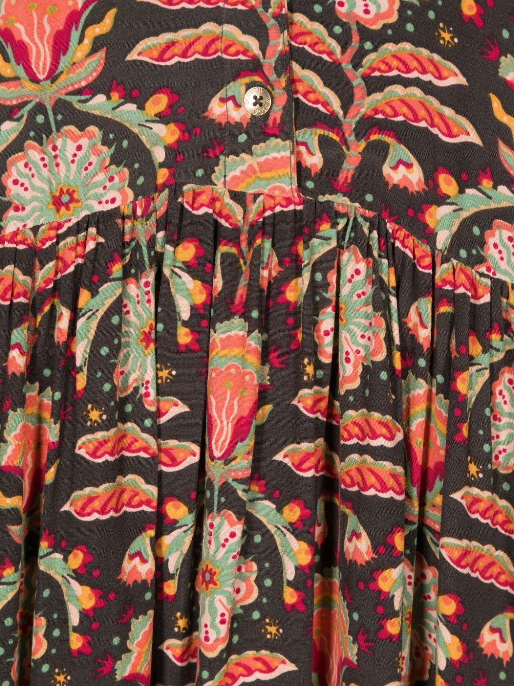 Abito a fiori per bambina Scotch & Soda multicolor con abbottonatura frontale corta - Rubino Kids