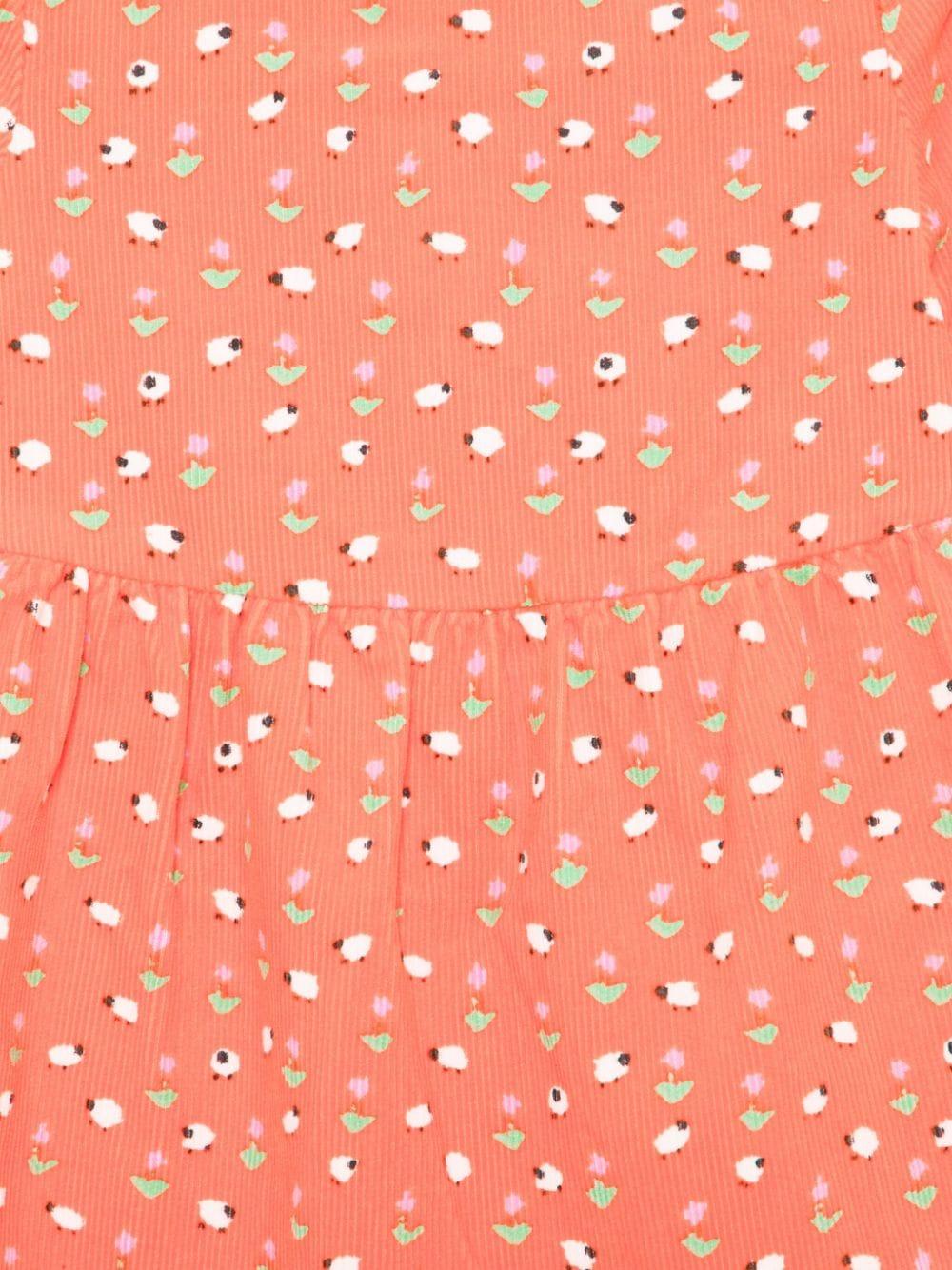 Abito arancione per neonata con stampa all over Stella McCartney Kids - Rubino Kids