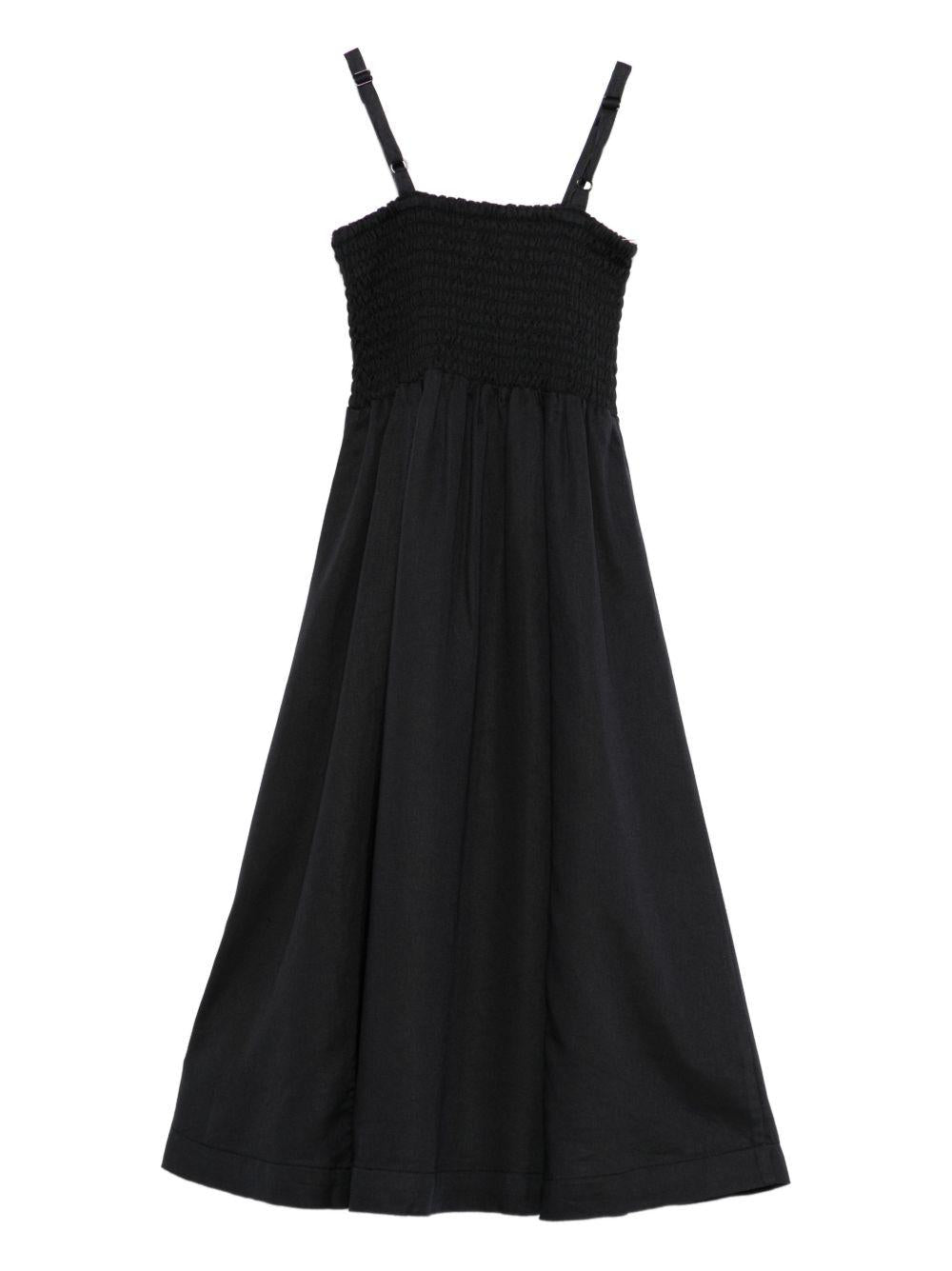 Abito Charlize per bambina Molo nero con corpetto arricciato - Rubino Kids