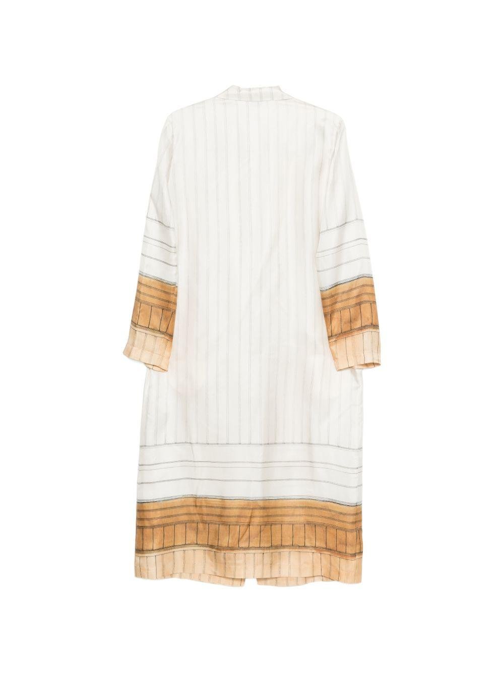 Abito chemisier per donna Alyisi beige con design a righe - Rubino Kids