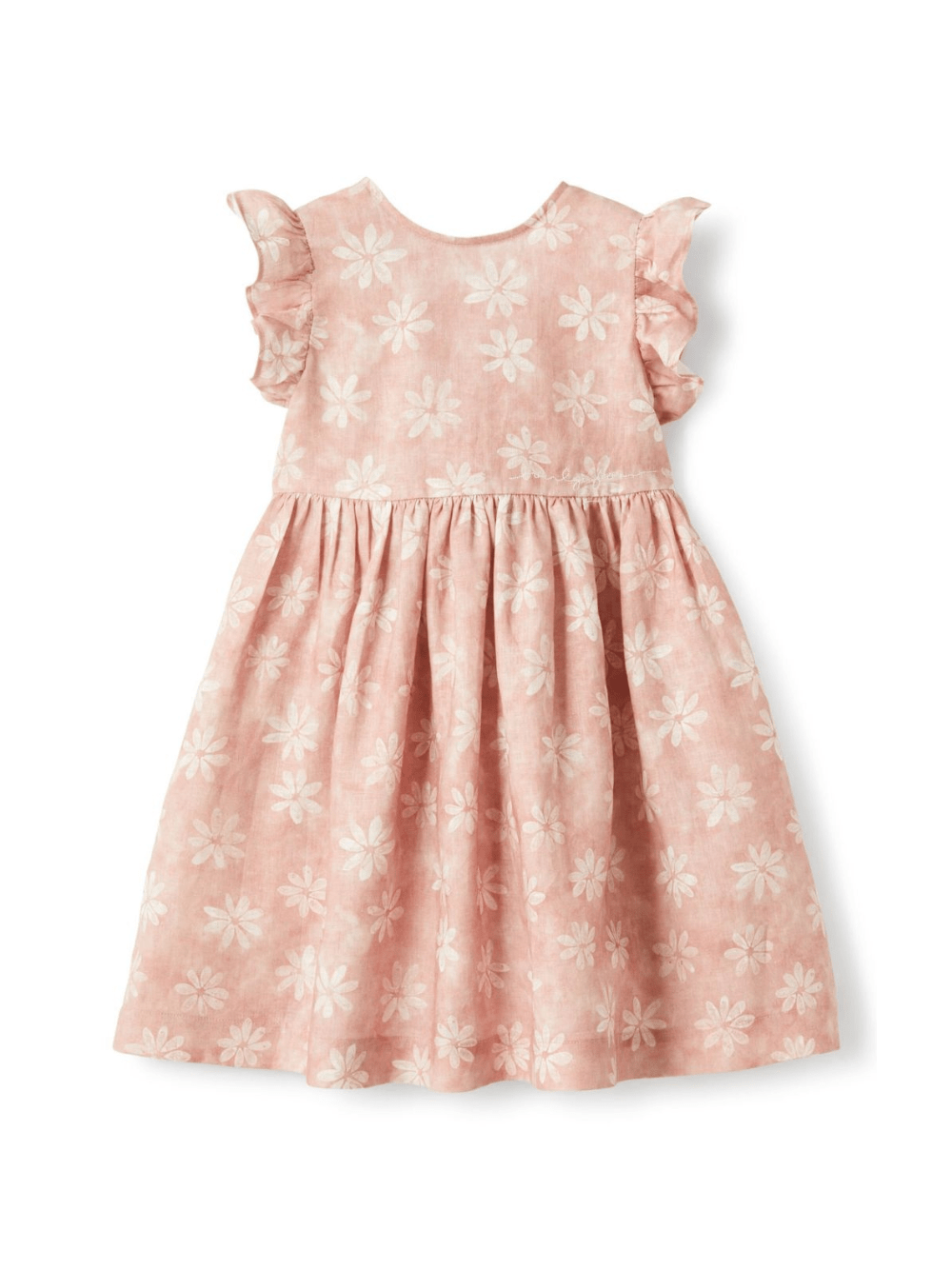 Abito con stampa per bambina Il Gufo rosa con dettaglio fiocco - Rubino Kids