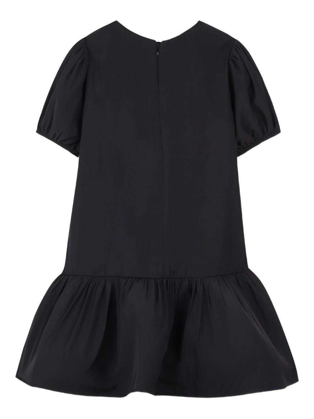 Abito corto per bambina Marc Jacobs Kids nero con decorazione - Rubino Kids