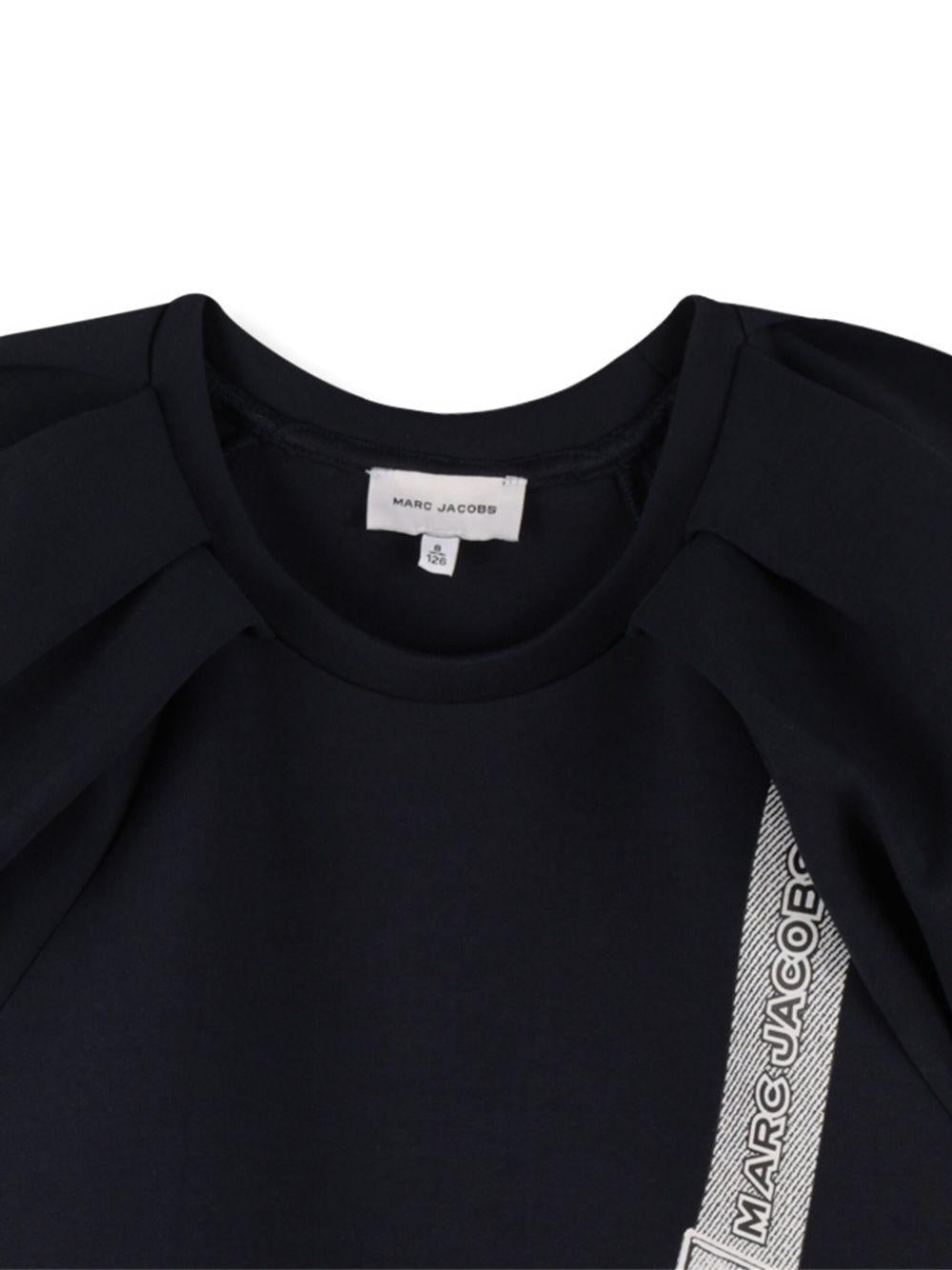 Abito corto Snapshot per bambina Marc Jacobs Kids nero con stampa - Rubino Kids