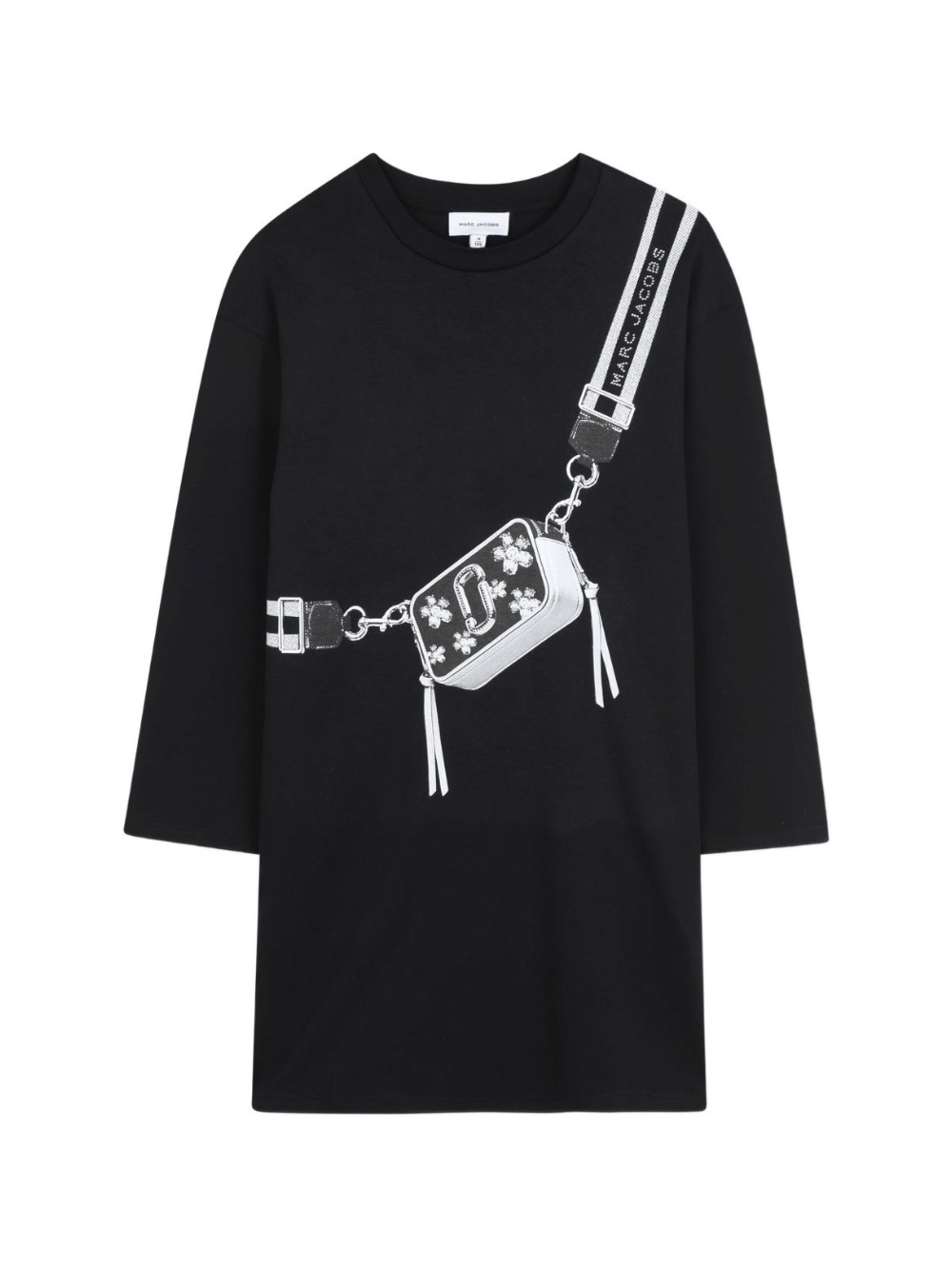 Abito corto Snapshot per bambina Marc Jacobs Kids nero con stampa - Rubino Kids