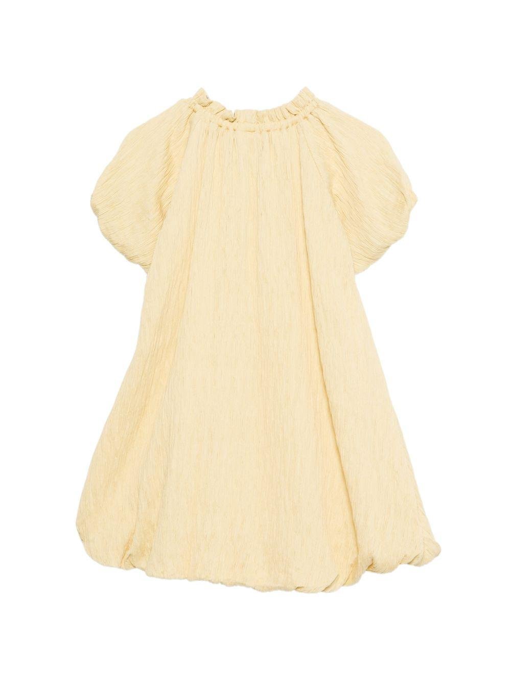 Abito Dilan per bambina Donsje giallo con scolle con arricciature - Rubino Kids