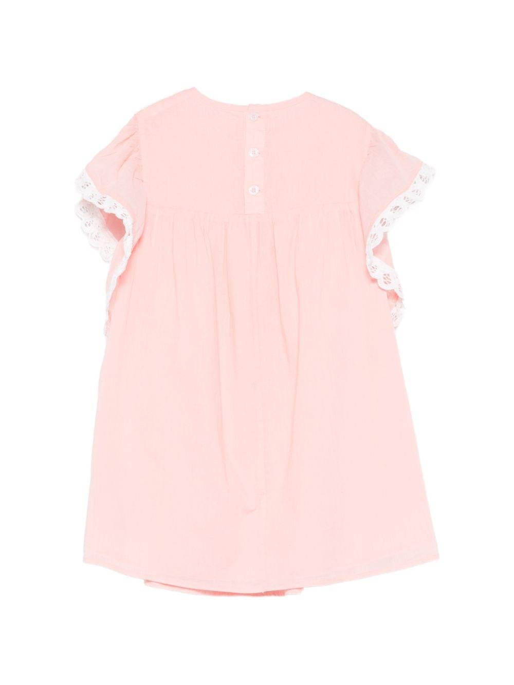 Abito Haida per bambina Louise Misha rosa con colletto in pizzo - Rubino Kids