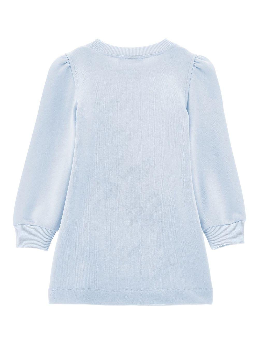 Abito modello felpa Disney x Monnalisa azzurro con stampa grafica Stitch - Rubino Kids