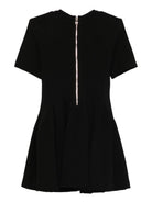 Abito per bambina Balmain Kids nero a maniche corte - Rubino Kids