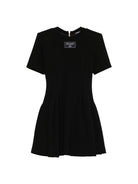 Abito per bambina Balmain Kids nero a maniche corte - Rubino Kids