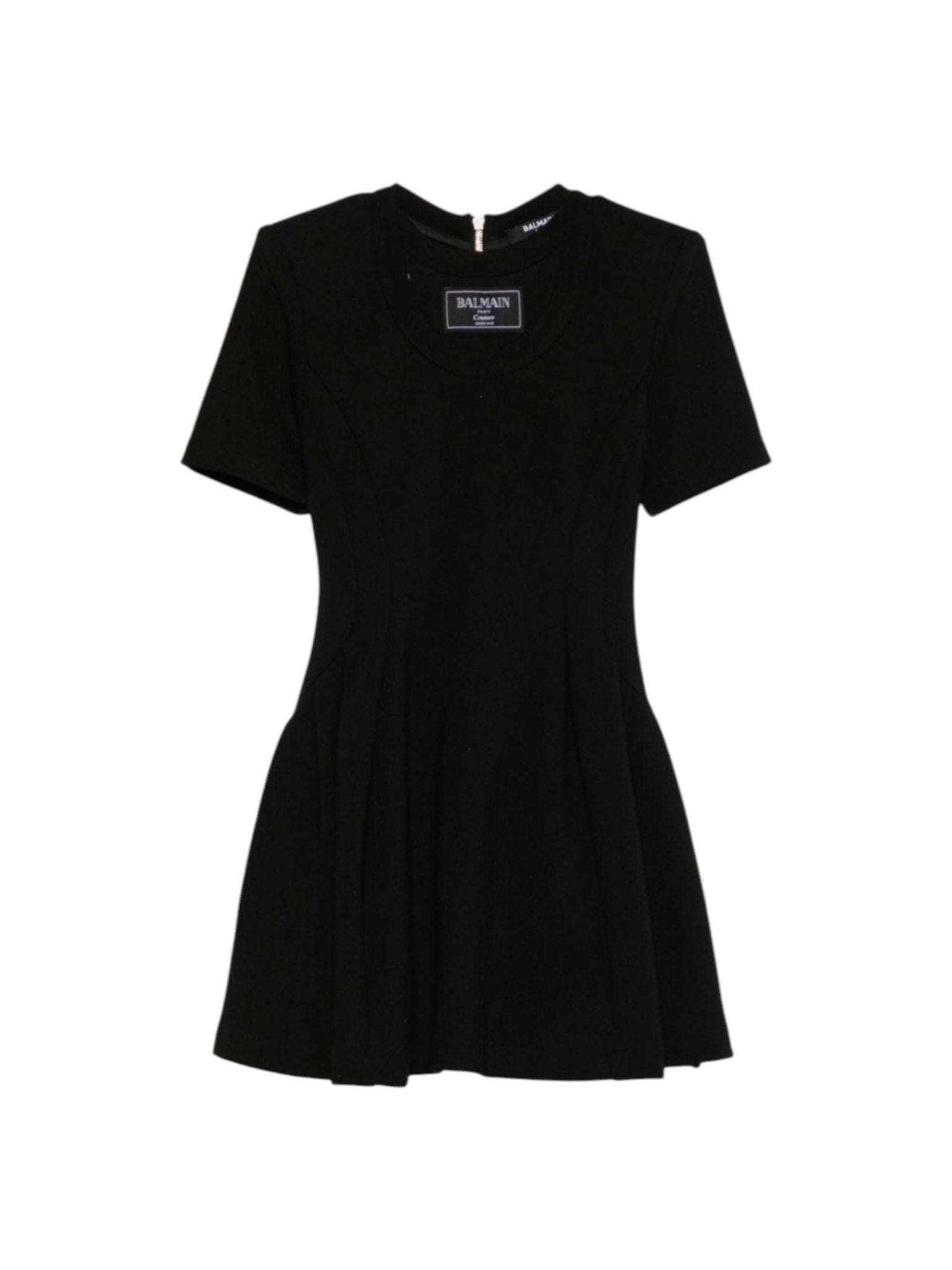 Abito per bambina Balmain Kids nero a maniche corte - Rubino Kids