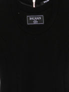 Abito per bambina Balmain Kids nero a maniche corte - Rubino Kids