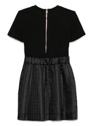 Abito per bambina Balmain Kids nero con logo ricamato - Rubino Kids