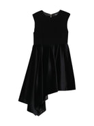 Abito per bambina Balmain Kids nero con motivo geometrico - Rubino Kids