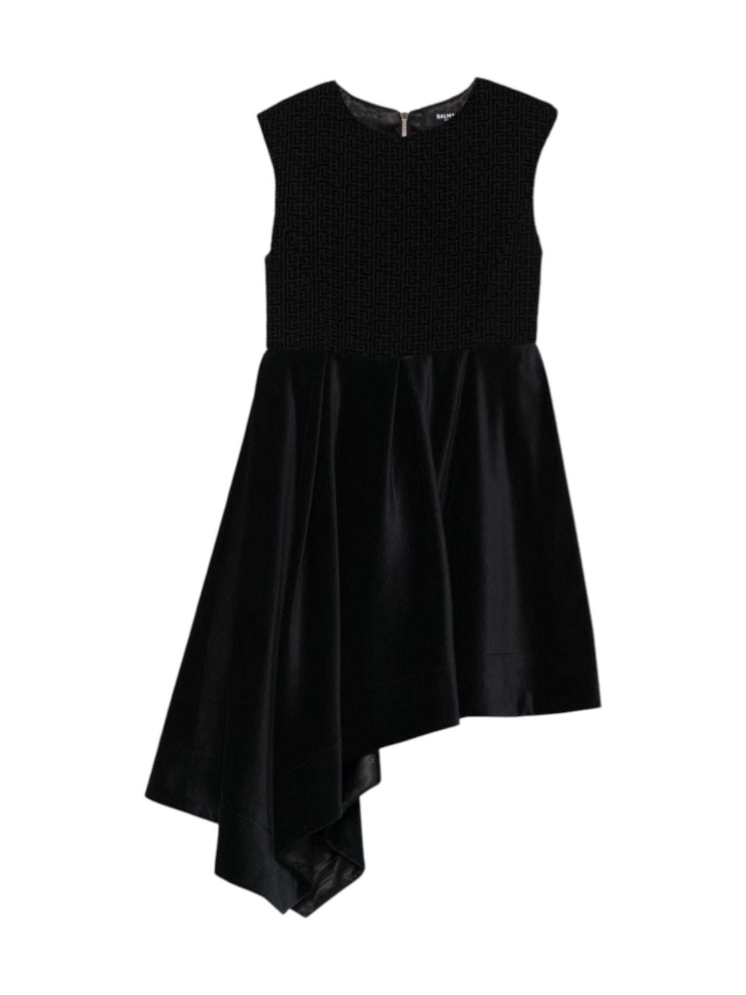 Abito per bambina Balmain Kids nero con motivo geometrico - Rubino Kids