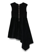 Abito per bambina Balmain Kids nero con motivo geometrico - Rubino Kids