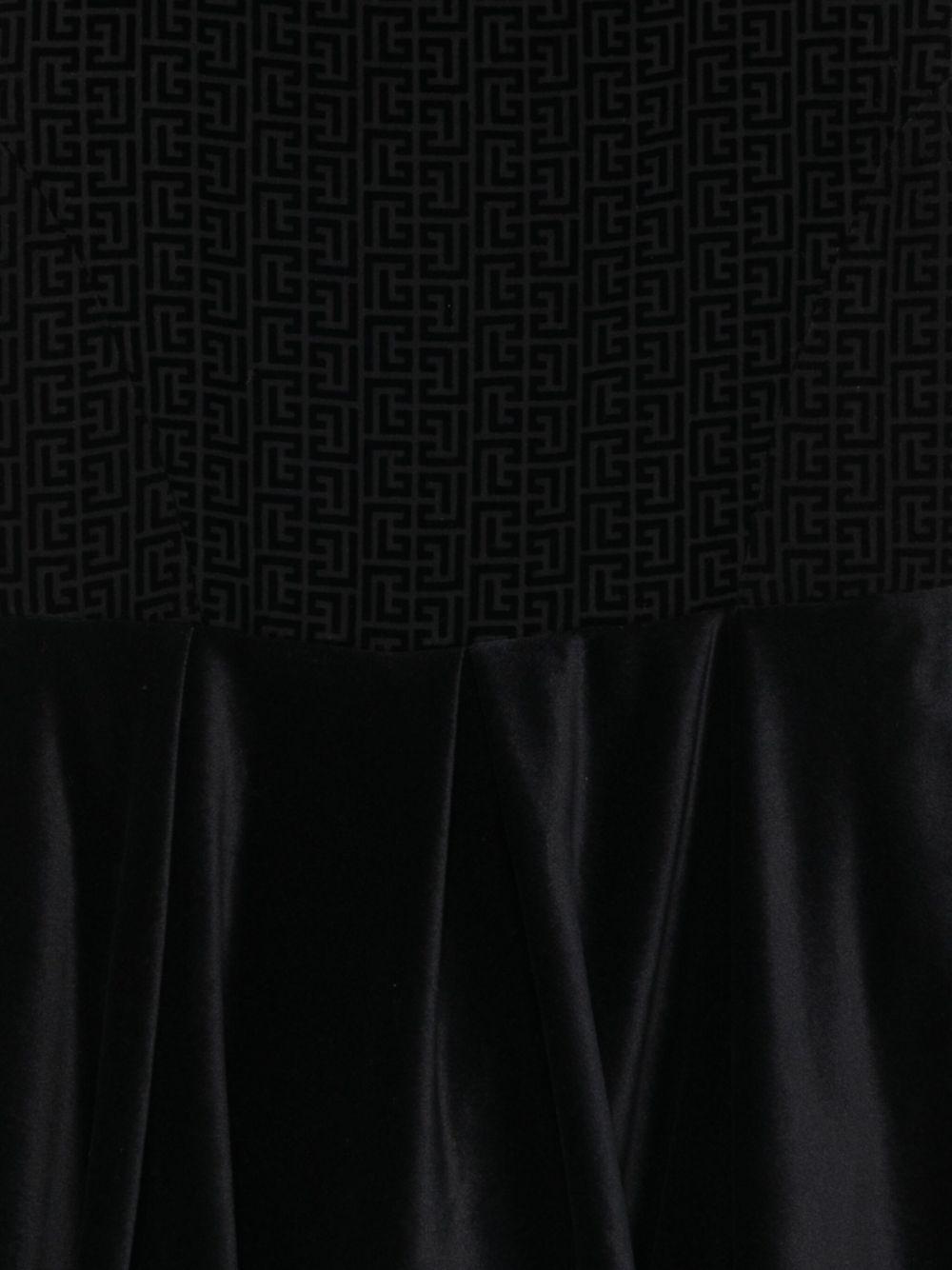 Abito per bambina Balmain Kids nero con motivo geometrico - Rubino Kids