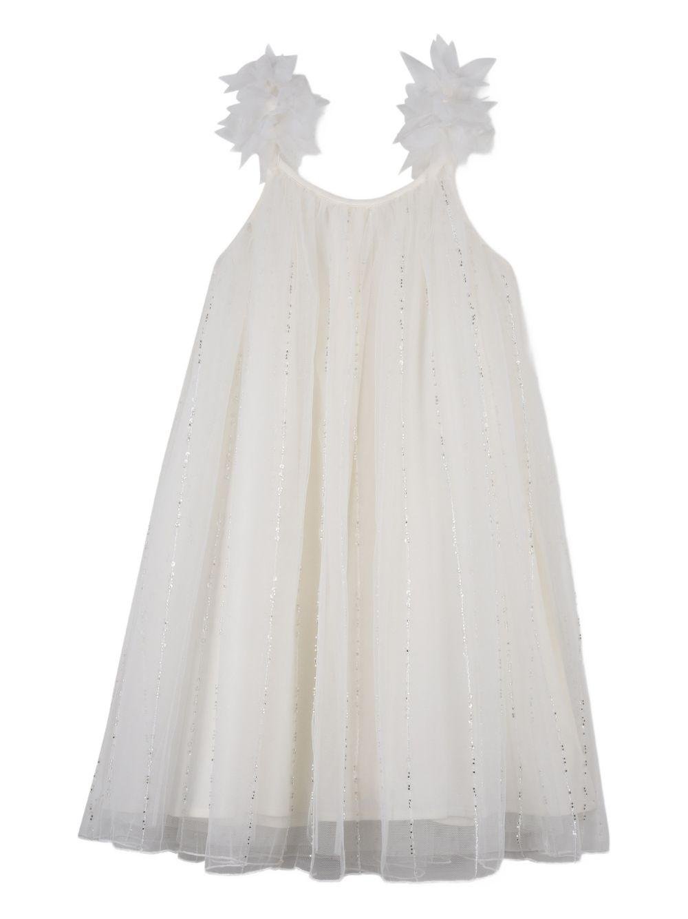 Abito per bambina Billieblush bianco a fiori - Rubino Kids