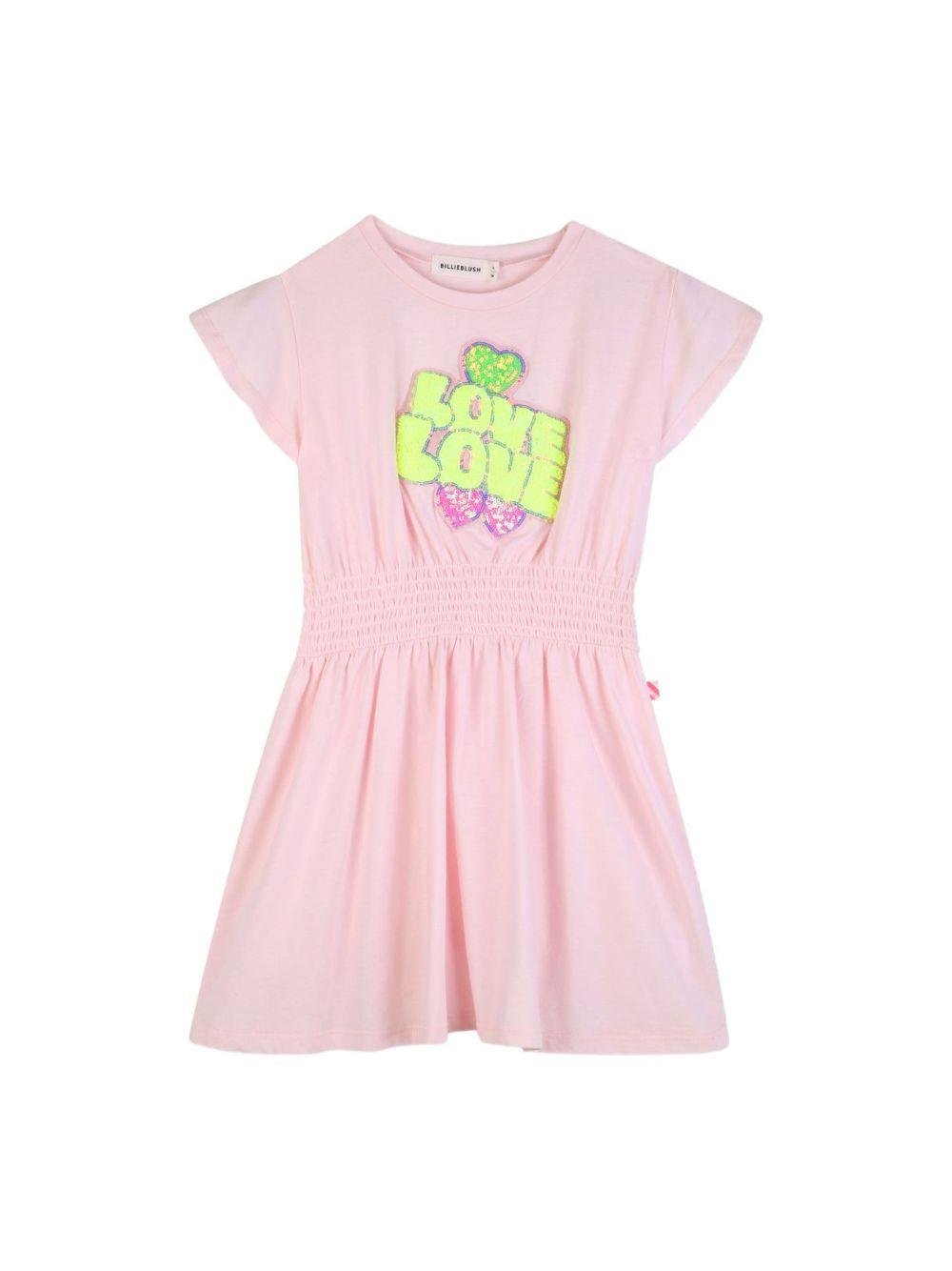 Abito per bambina Billieblush rosa con arricciatura in vita - Rubino Kids