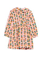 Abito per bambina Bobo Choses rosa con stampa a dadi - Rubino Kids