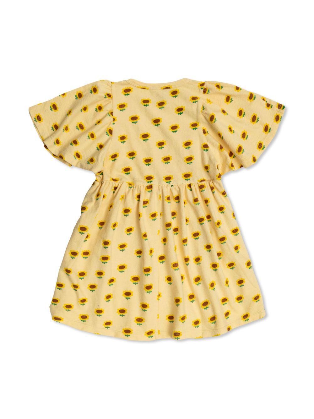 Abito per bambina Bobo Choses Sunflower giallo con stampa girasole - Rubino Kids