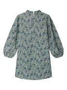 Abito per bambina Bonpoint blu a fiori con ruches - Rubino Kids