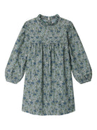 Abito per bambina Bonpoint blu a fiori con ruches - Rubino Kids