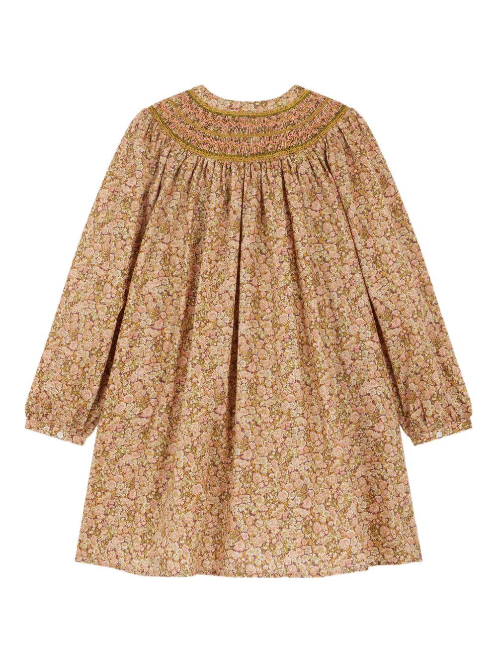 Abito per bambina Bonpoint giallo con stampa a fiori - Rubino Kids