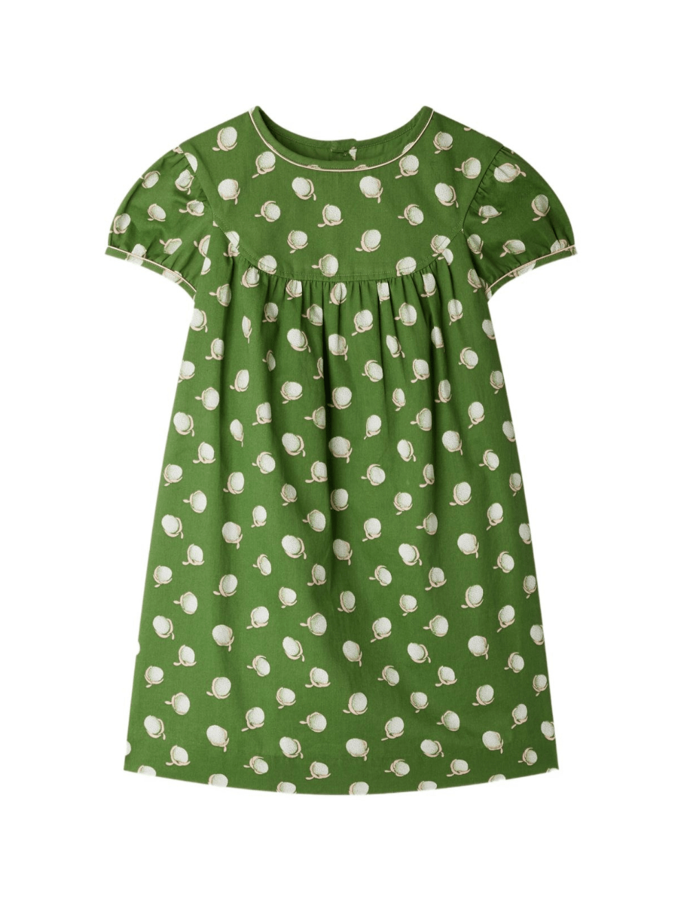 Abito per bambina Bonpoint verde con stampa grafica all - over - Rubino Kids