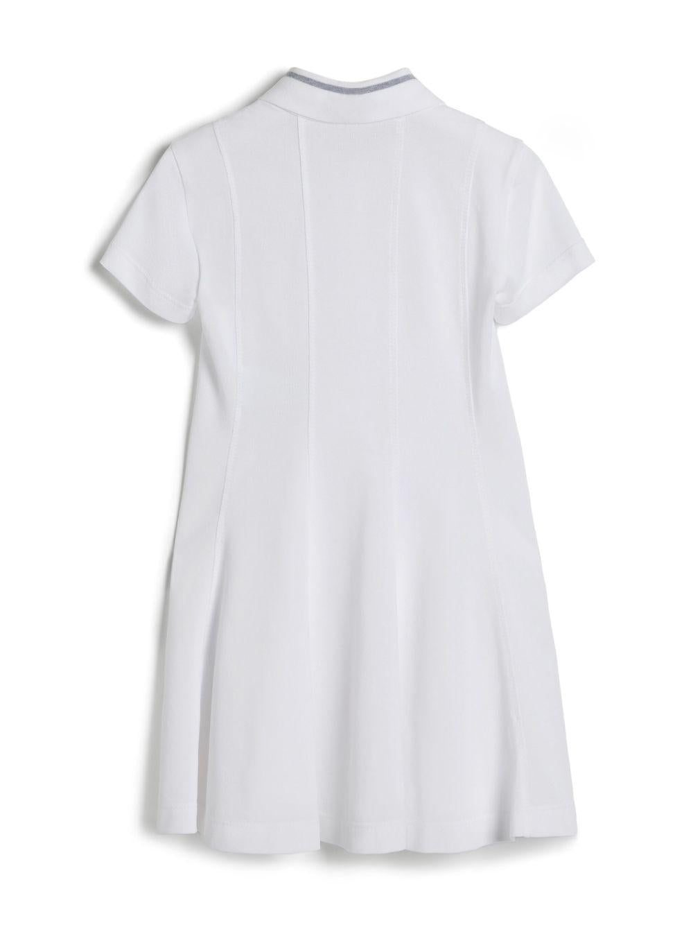 Abito per bambina Brunello Cucinelli Kids bianco modello polo - Rubino Kids
