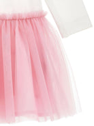 Abito per bambina Disney x Monnalisa bianco con gonna in tulle linea Stitch - Rubino Kids