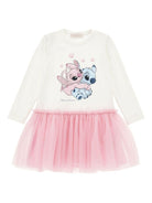 Abito per bambina Disney x Monnalisa bianco con gonna in tulle linea Stitch - Rubino Kids