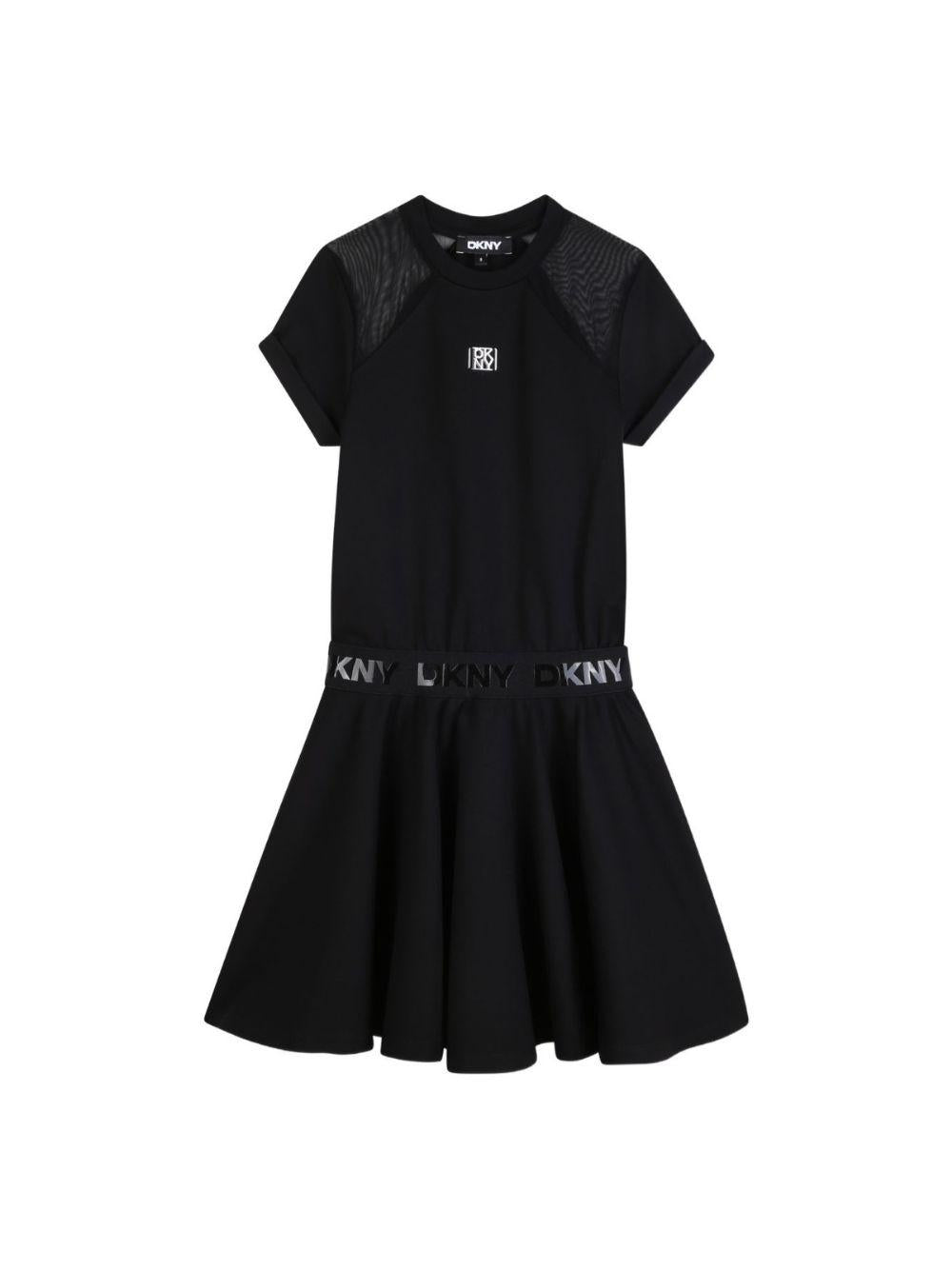 Abito per bambina Dkny Kids nero a trapezio - Rubino Kids