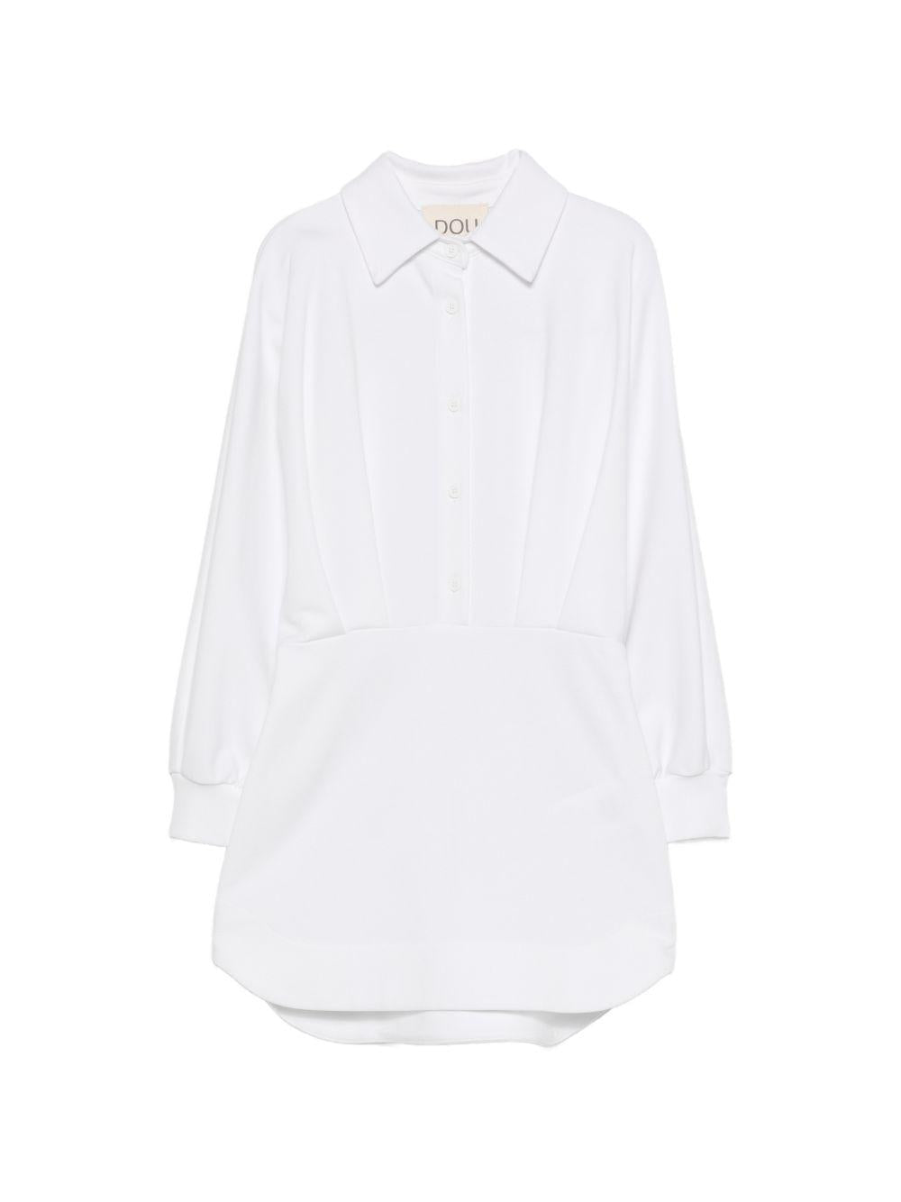 Abito per bambina Douuod Kids bianco con colletto classico - Rubino Kids