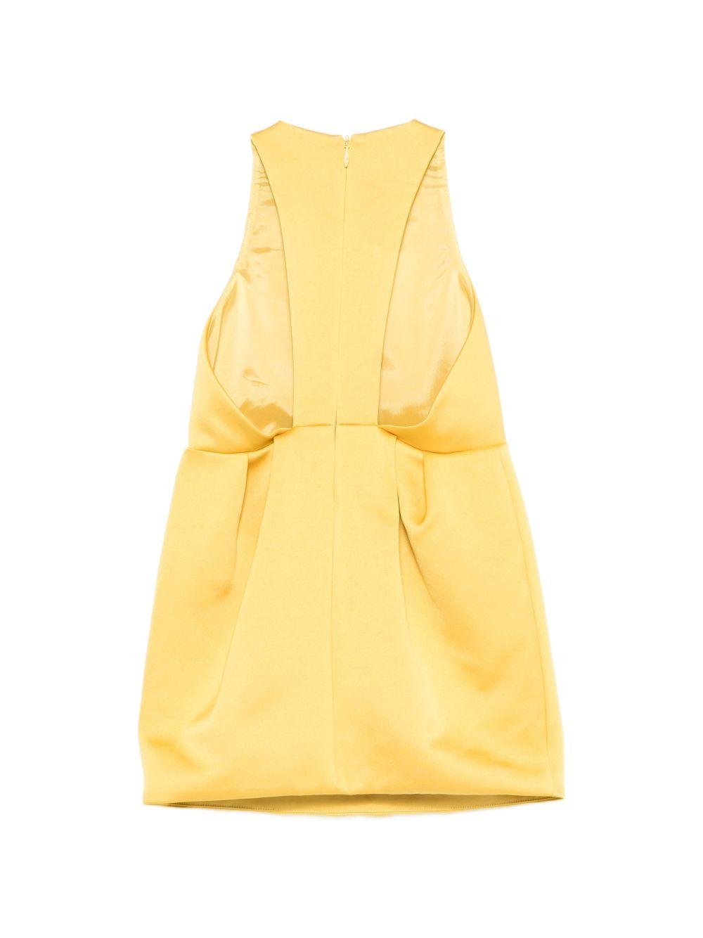 Abito per bambina Elisabetta Franchi La Mia Bambina giallo con decorazione logo - Rubino Kids