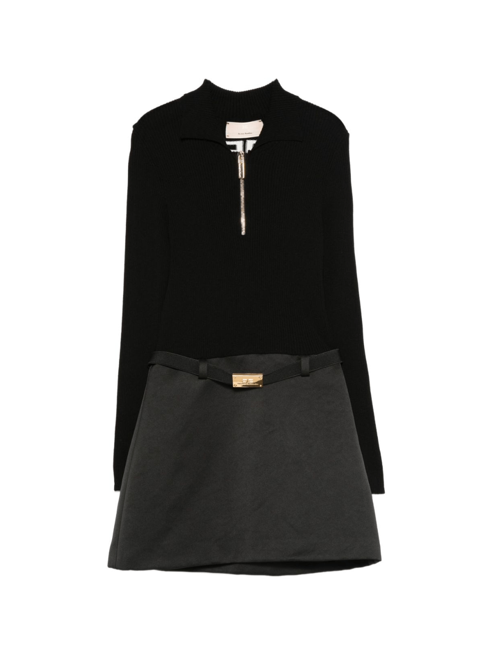 Abito per bambina Elisabetta Franchi La Mia Bambina nero con cerniera - Rubino Kids