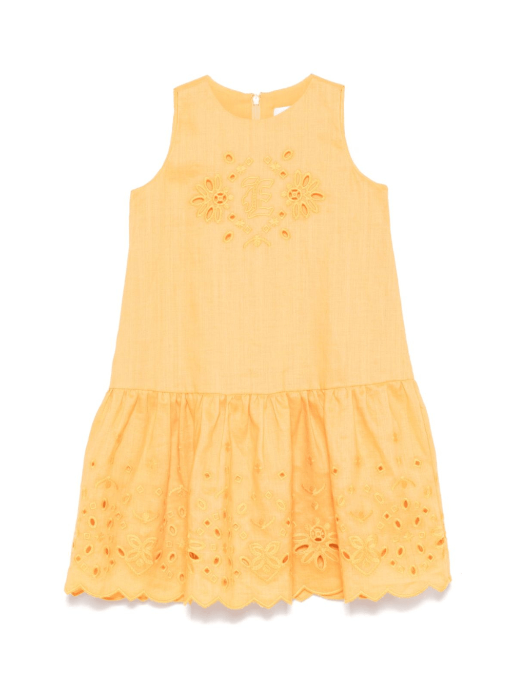 Abito per bambina Ermanno Scervino Junior giallo in pizzo sangallo - Rubino Kids