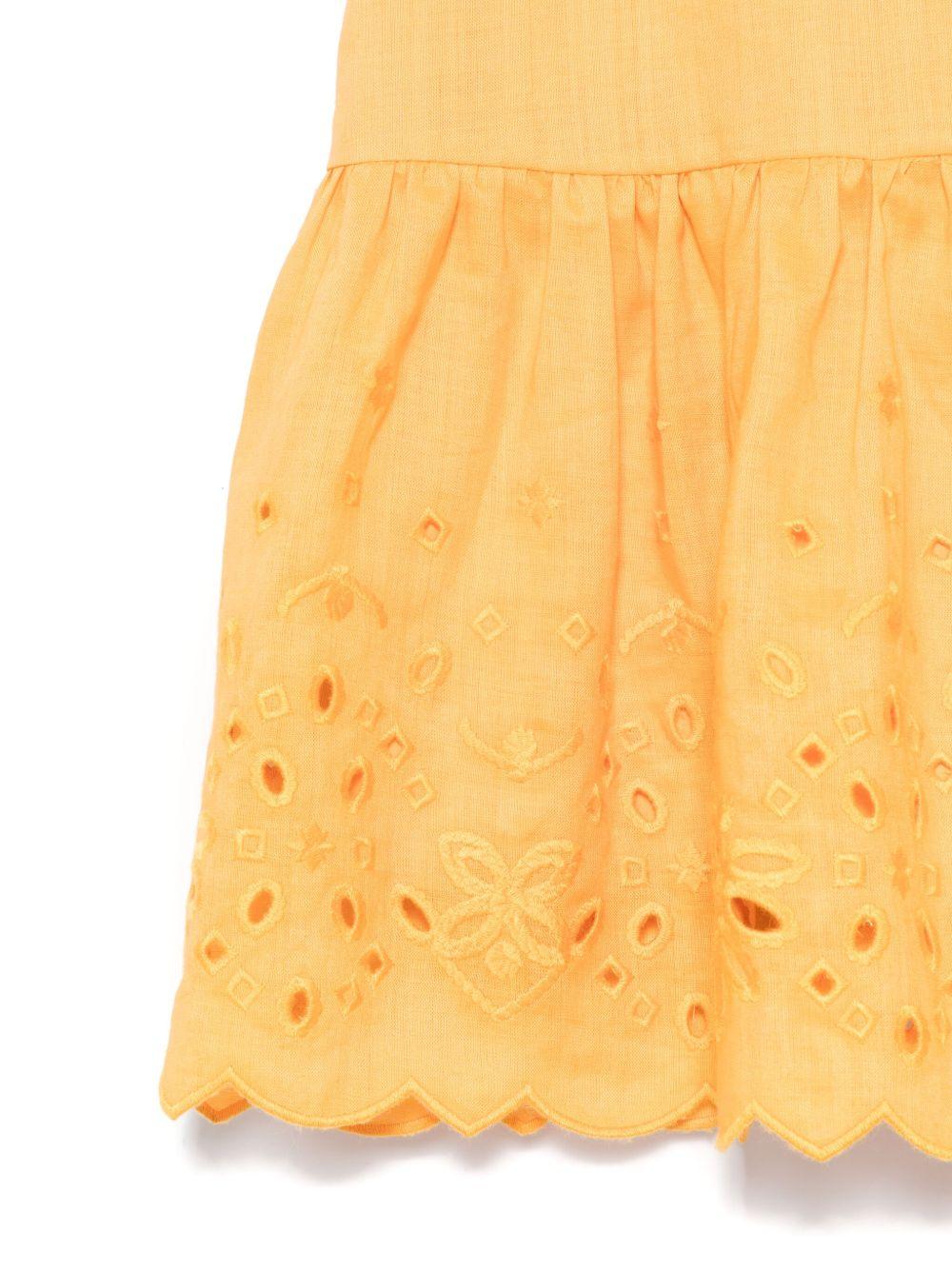 Abito per bambina Ermanno Scervino Junior giallo in pizzo sangallo - Rubino Kids