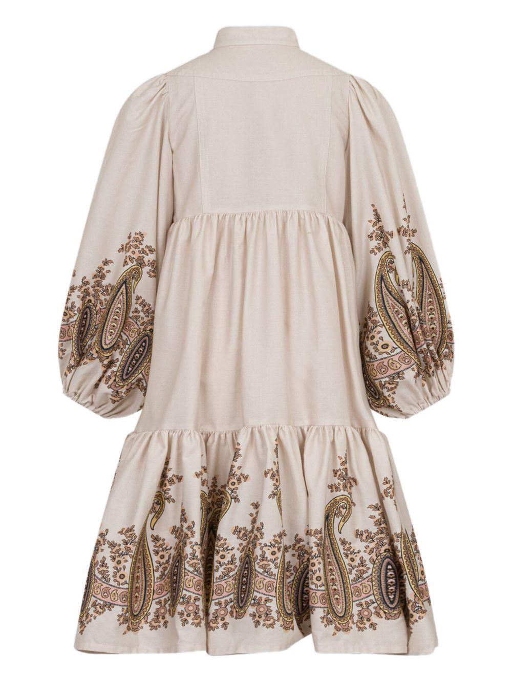 Abito per bambina Etro Kids beige con stampa Paisley - Rubino Kids