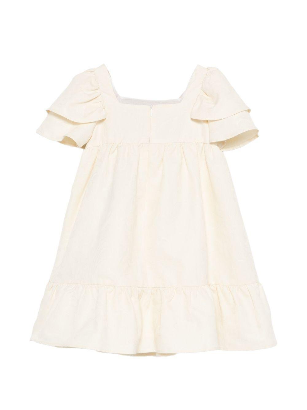 Abito per bambina Etro Kids bianco con stampa paisley - Rubino Kids