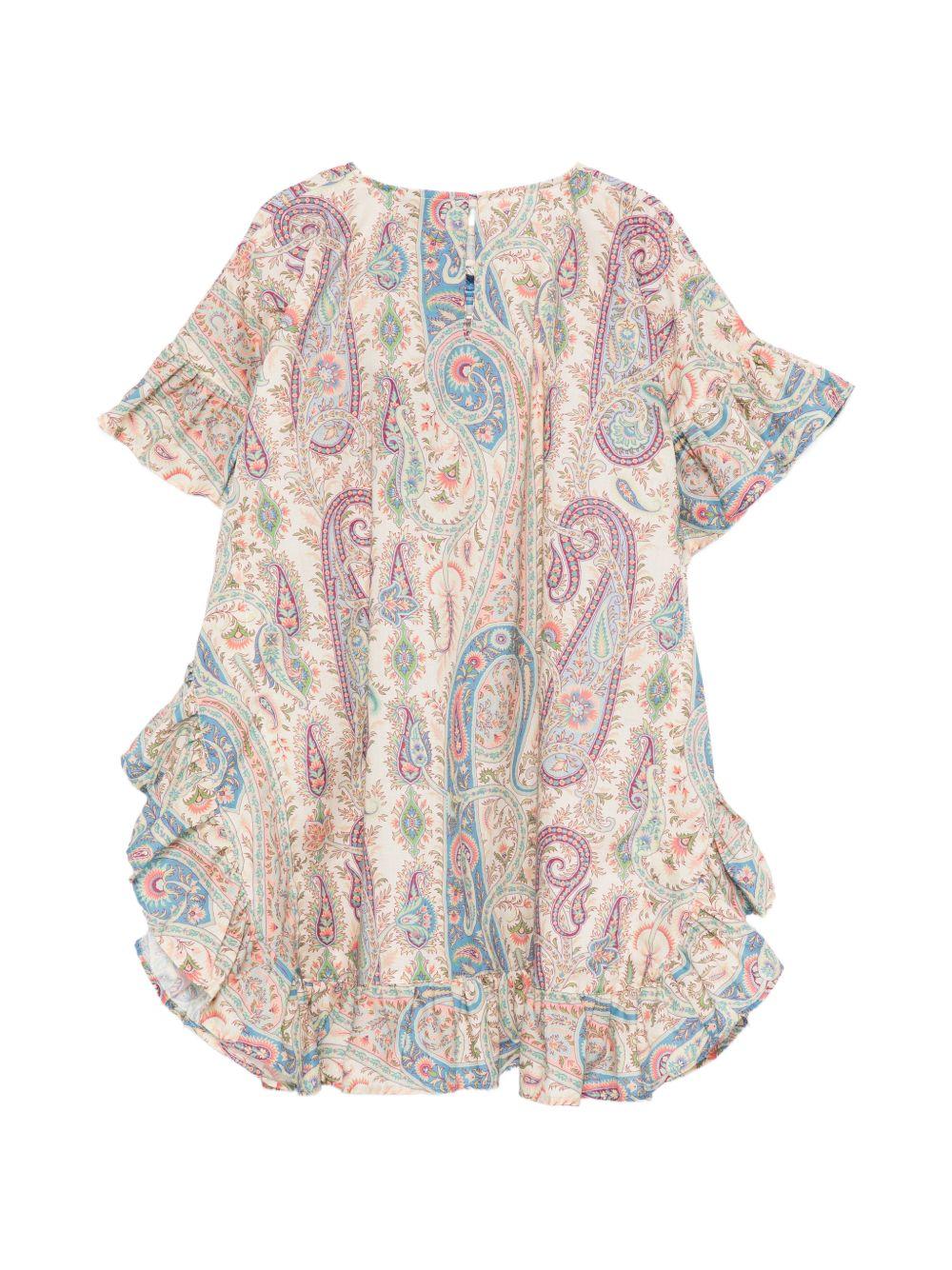 Abito per bambina ETRO KIDS multicolore con motivo paisley - Rubino Kids