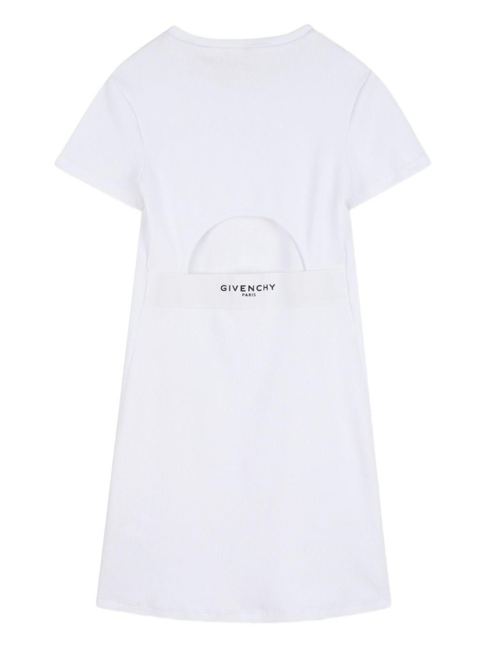 Abito per bambina Givenchy Kids bianco con logo - Rubino Kids