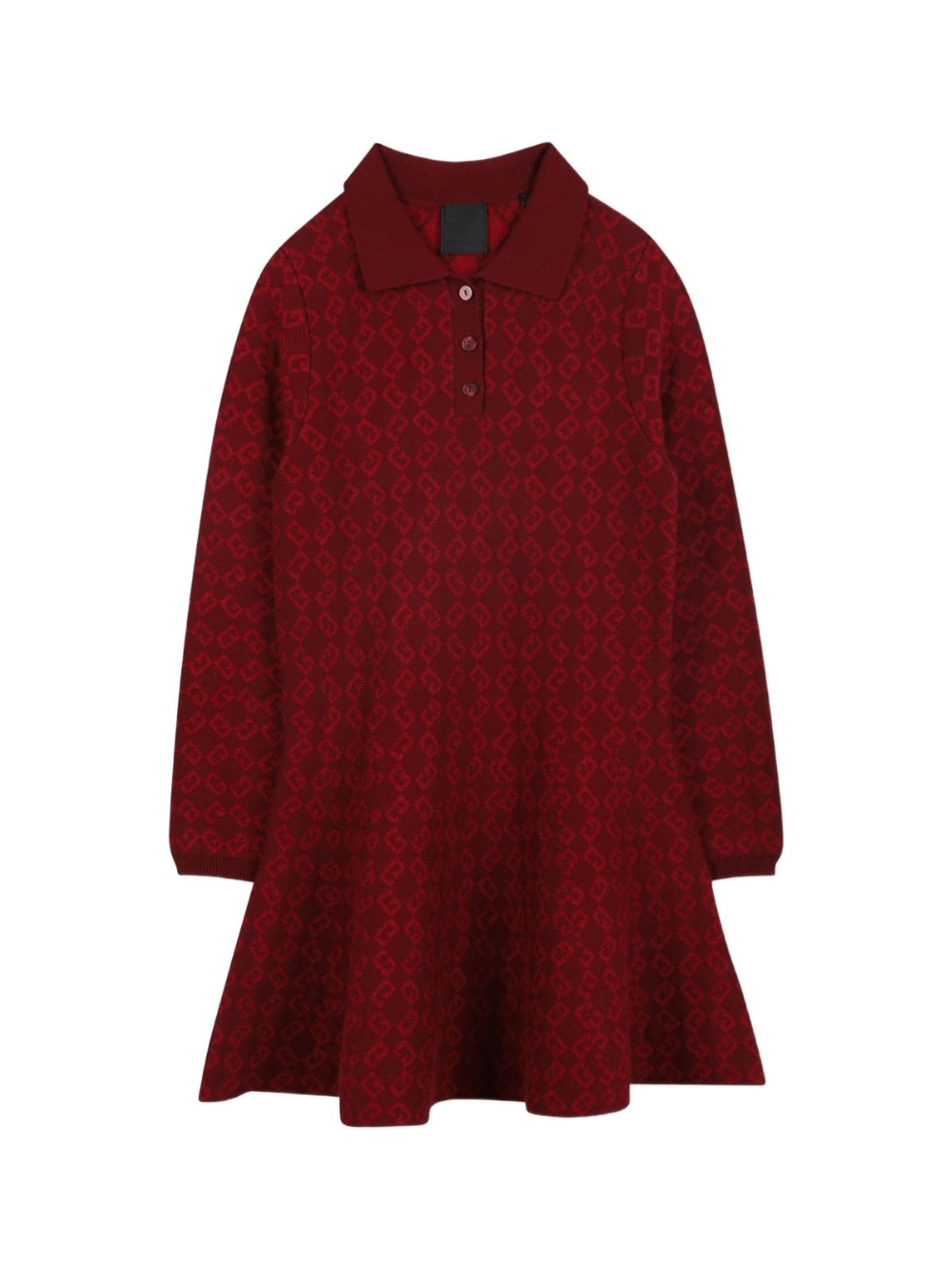 Abito per bambina Givenchy Kids rosso con monogramma jacquard - Rubino Kids