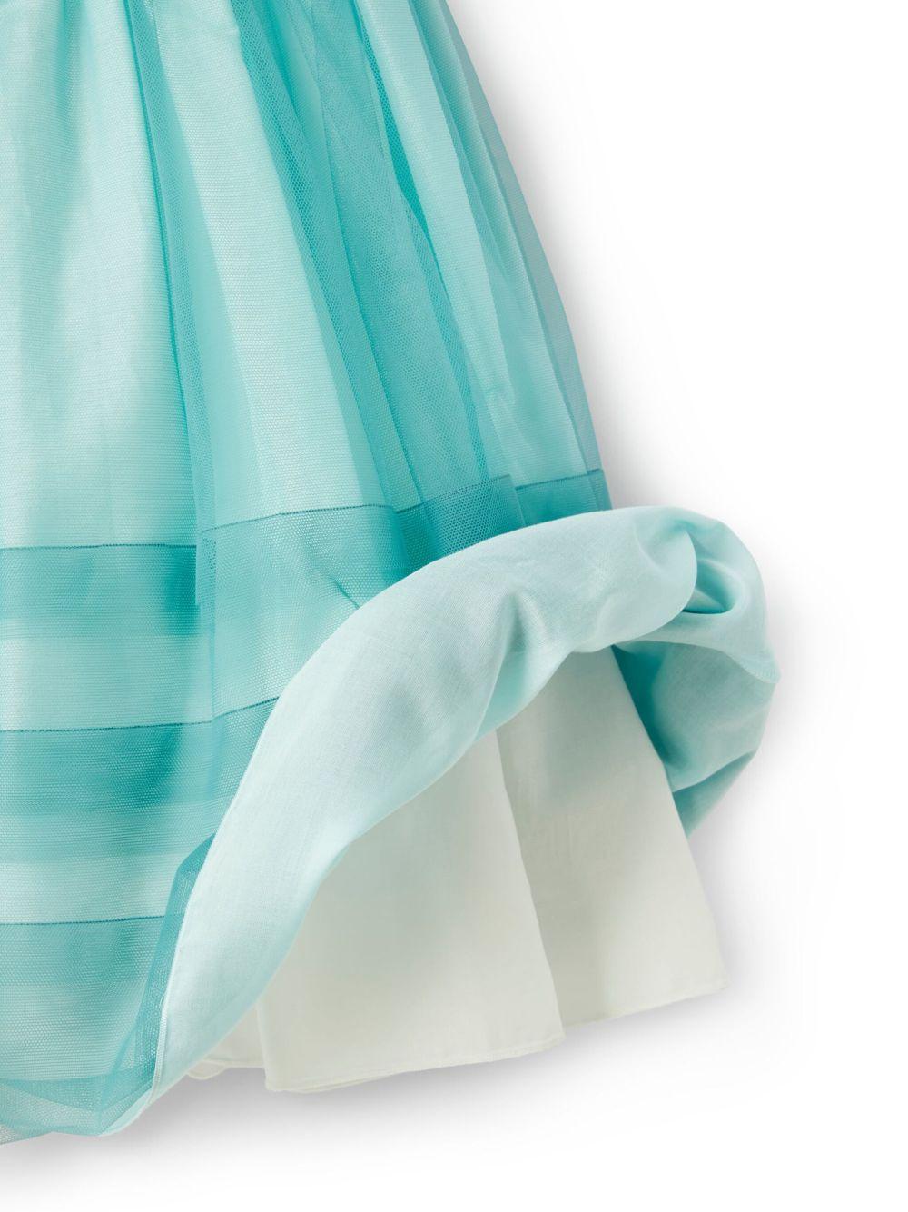 Abito per bambina Il Gufo azzurro corto plissettato - Rubino Kids