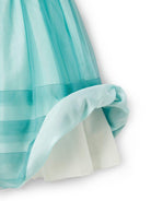 Abito per bambina Il Gufo azzurro corto plissettato - Rubino Kids