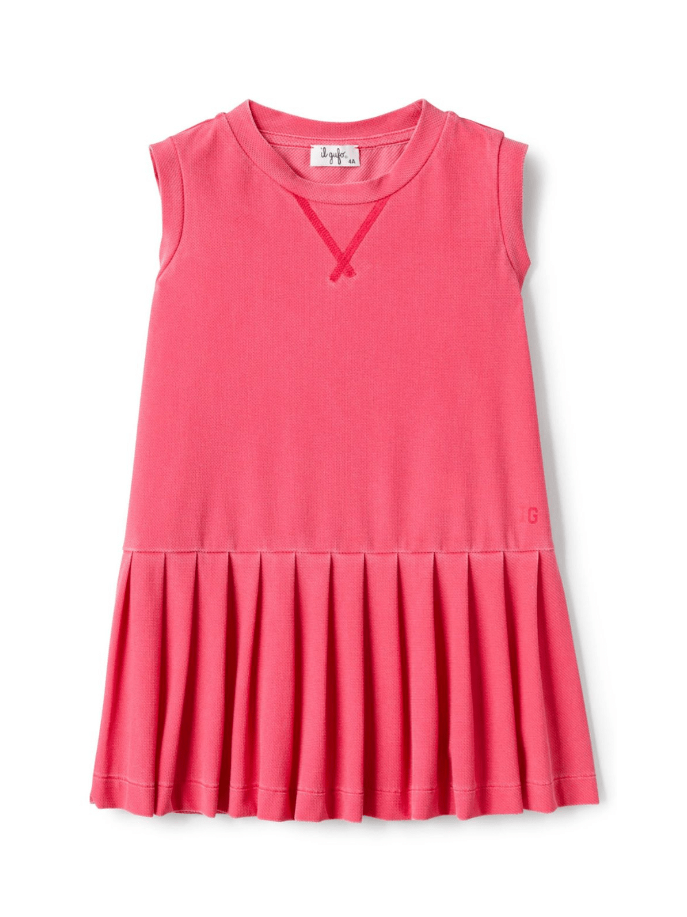 Abito per bambina Il Gufo fucsia con design corto smanicato - Rubino Kids