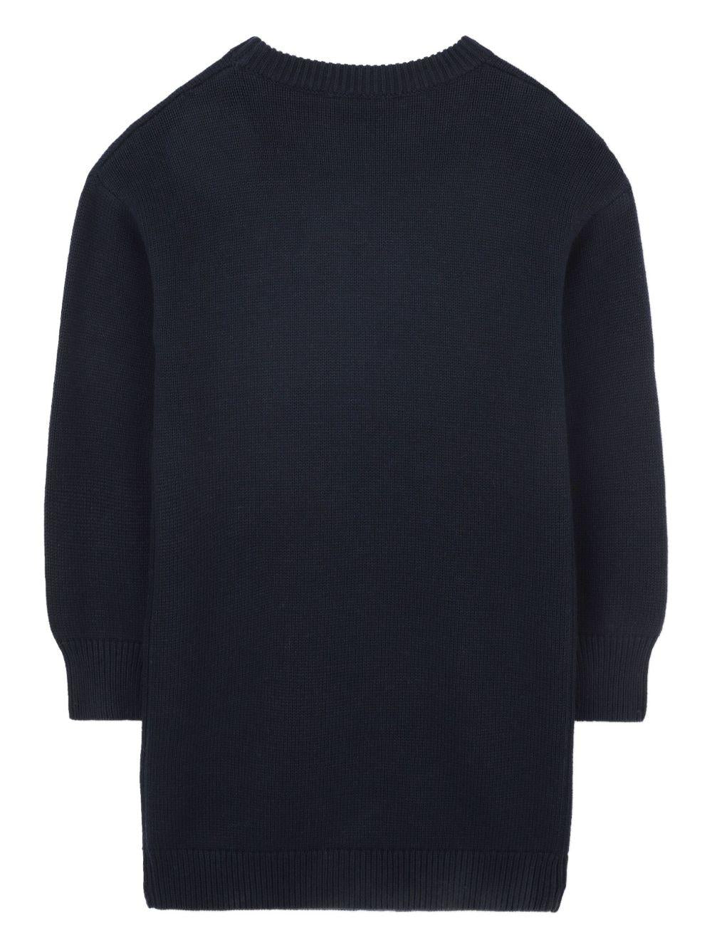 Abito per bambina Kenzo Kids blu con motivo Boke Flower - Rubino Kids