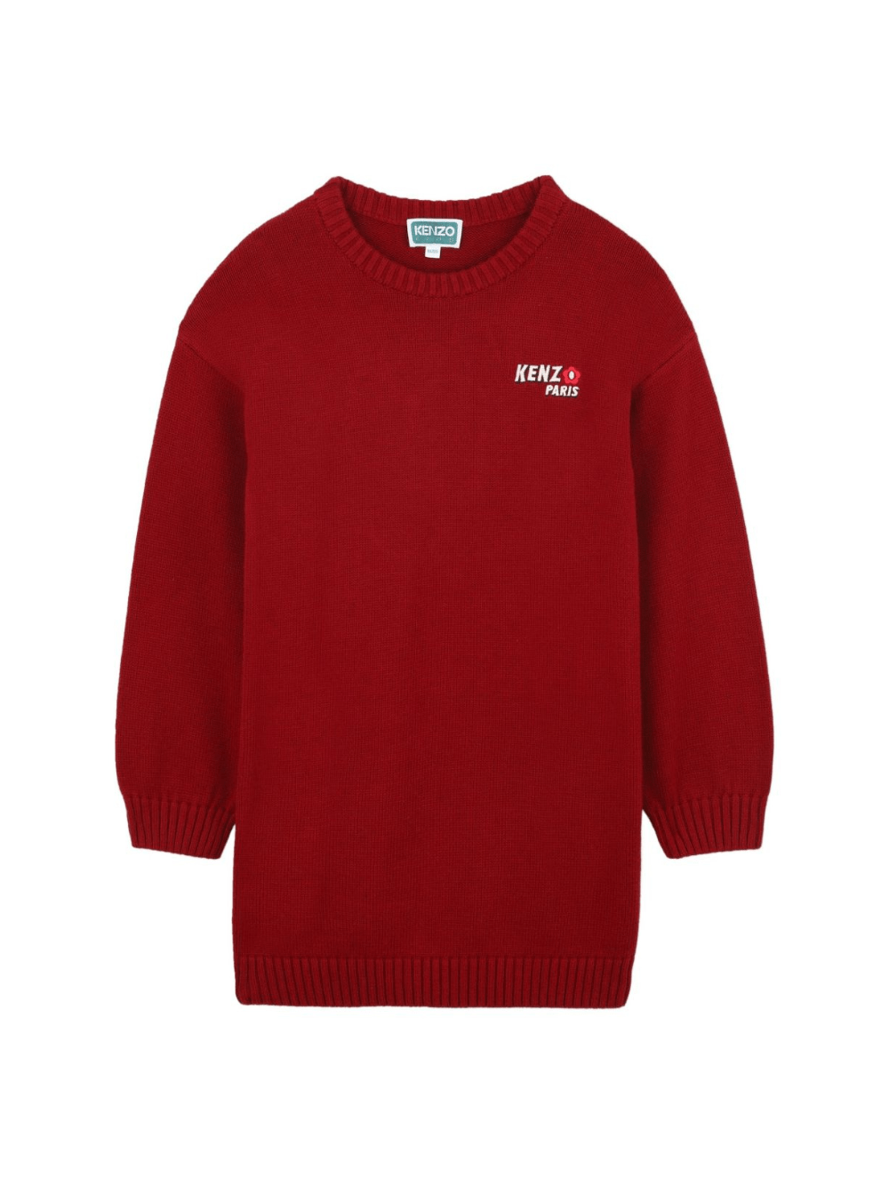 Abito per bambina Kenzo Kids rosso con dettaglio Boke Flower - Rubino Kids