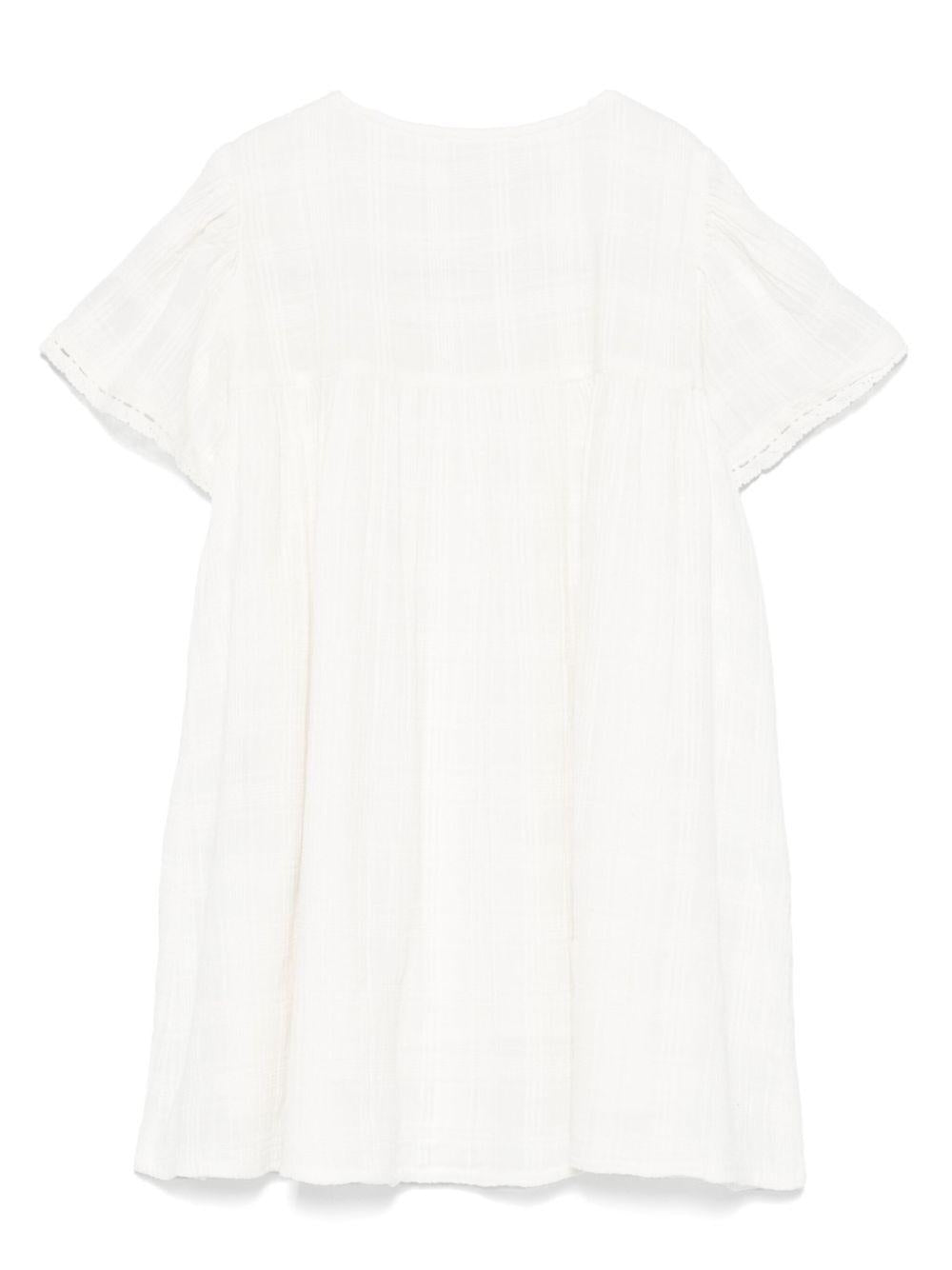 Abito per bambina Louise Misha bianco con maniche corte - Rubino Kids