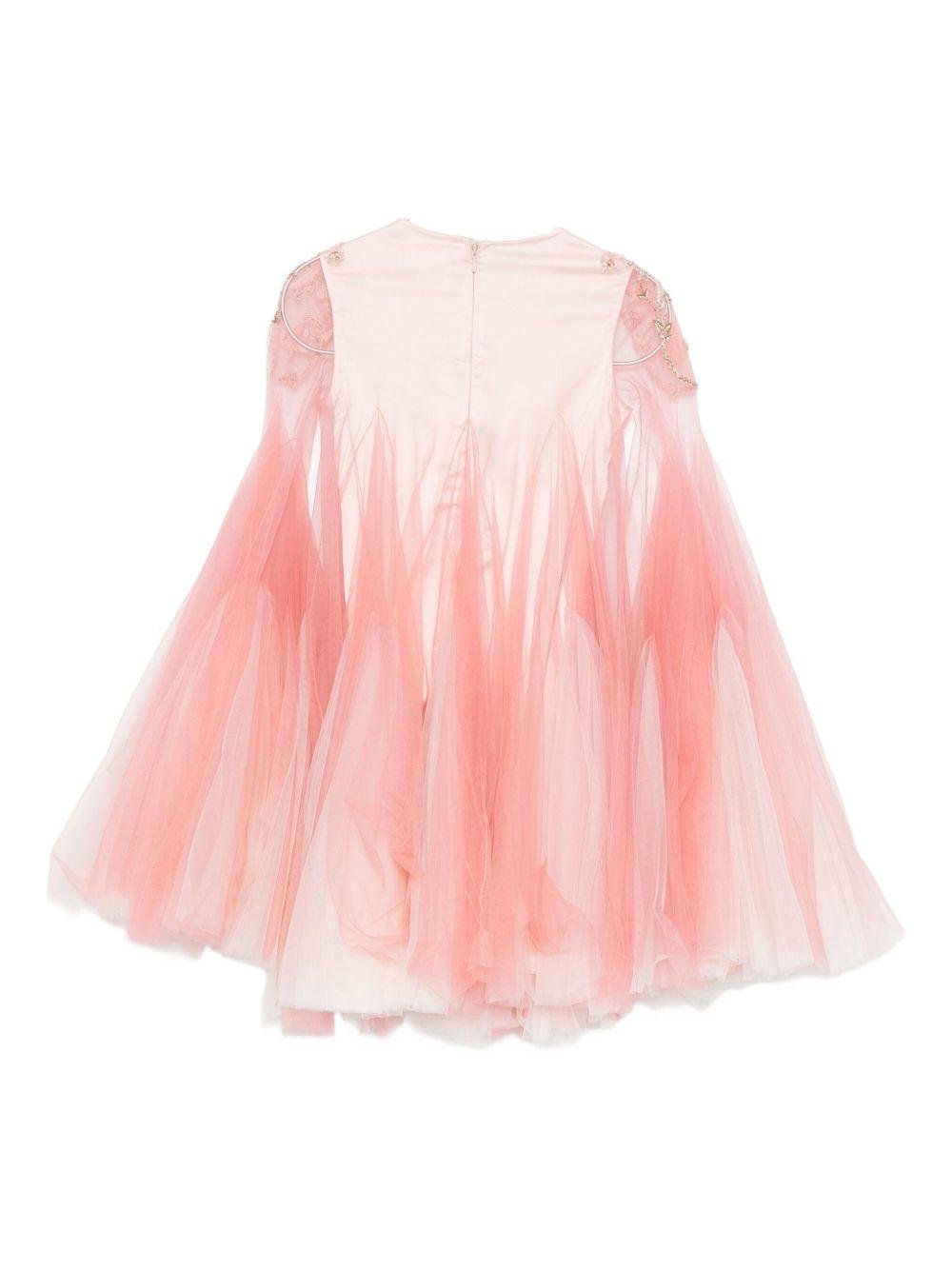 Abito per bambina Maison Ava rosa con decorazione in cristalli - Rubino Kids