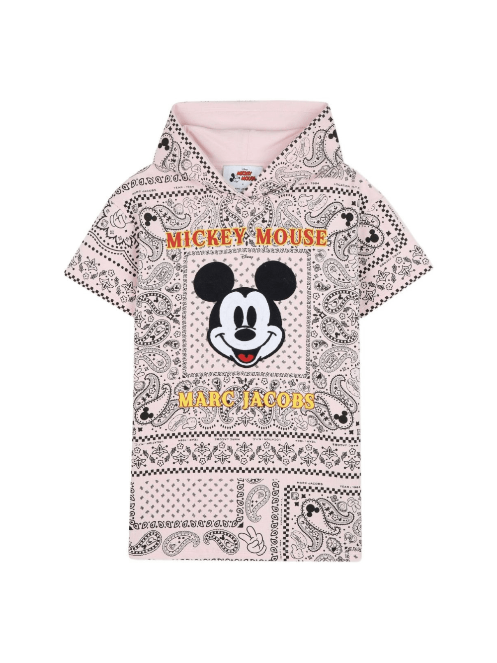 Abito per bambina Marc Jacobs x Discney Mickey Mouse rosa con stampa paisley - Rubino Kids